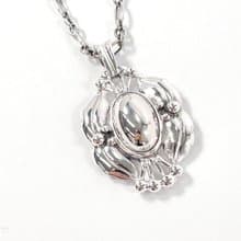 【日本直送 中古美品】ジョージジェンセン Georg Jensen ネックレス イヤーペンダント 2000 シルバー925 シルバー 新品仕上げ済み