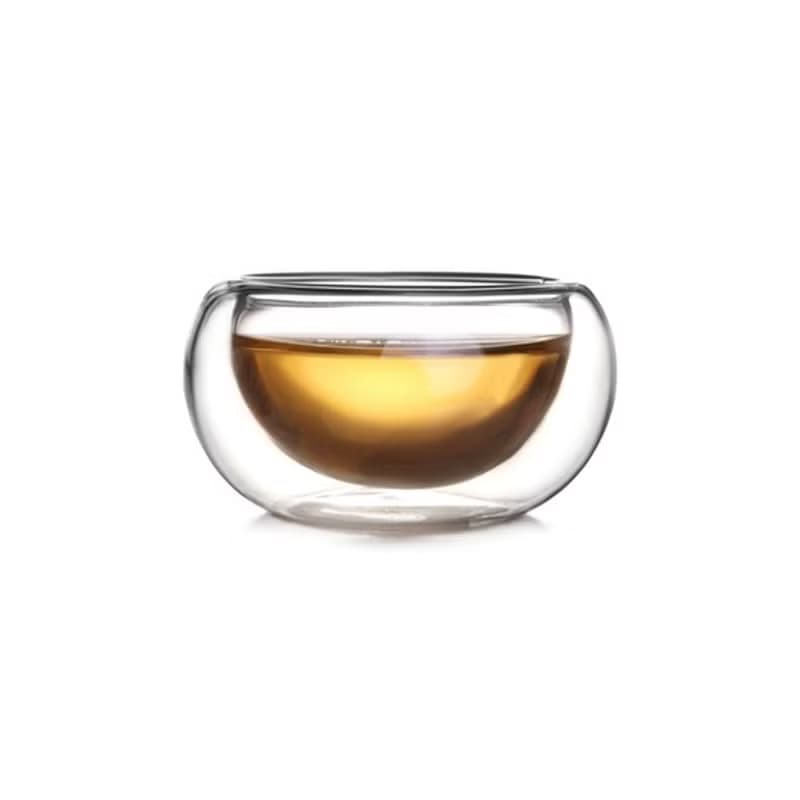 50cc【紅龍】手工龍魚雕刻雙層茶杯 父親節禮物