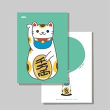 原創明信片/招財貓_千萬兩招財貓/原創插畫/貓咪/文創卡片
