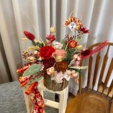永生花桌花【新年】花盆 開幕桌花 新年花禮 結婚花 喬遷 入厝
