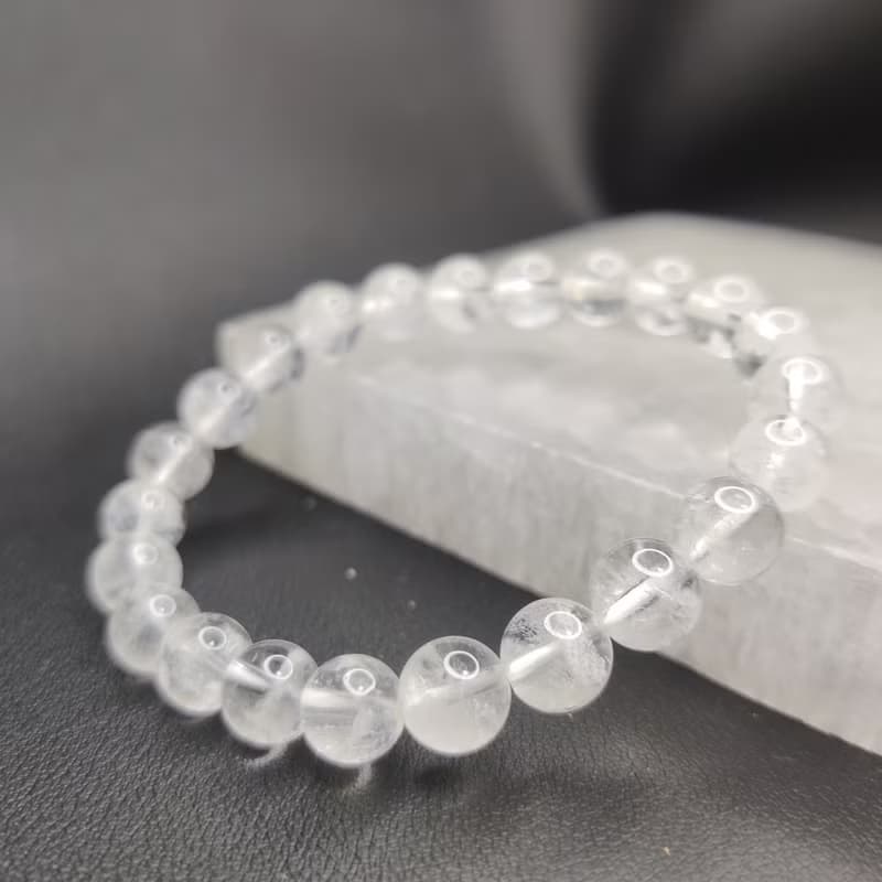 【訂製品】千層白幽靈 7-15mm 巴西 手串 手鍊 天然水晶 水晶