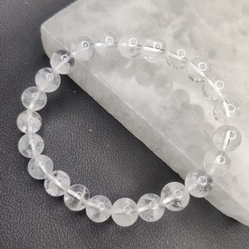 【訂製品】千層白幽靈 7-15mm 巴西 手串 手鍊 天然水晶 水晶