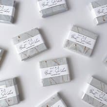 快速出貨|大理石紋鎏金手工皂-灰60g|防疫實用婚禮小物企業贈品