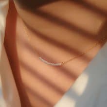小珍珠微笑 - 14K包金項鍊