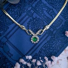 法國 80年代老項鍊 手捧花—歐洲古董首飾 Vintage Jewelry