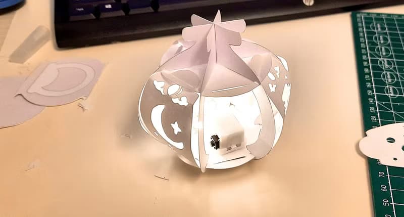 【數位】中秋三折優惠 月兔燈籠 DIY 手工燈籠模板 中秋節 剪紙 燈箱 原創