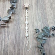 寶寶 嬰兒 安撫 木頭 奶嘴夾 奶嘴鍊  -星星-原木-圓錐