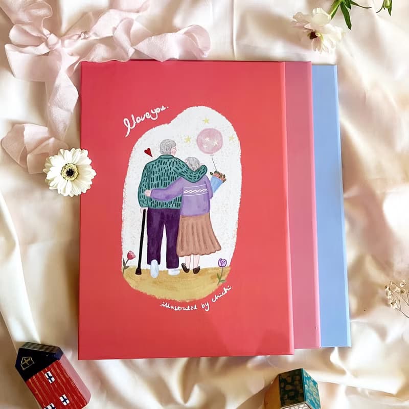 【快速出貨】結婚書約夾 幸福房子 可愛插畫 證書夾 硬殼