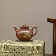 文心宋韻 全手工褚萍泥繪容量300cc原礦紫泥合於天造厭於人意