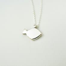 純銀小魚 <湛藍裡的一條魚> 項鍊/鎖骨鍊/禮物/紀念日/情人節