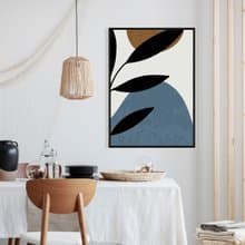 幾何 • 墨葉I - 簡約莫蘭迪葉子掛畫/北歐質感裝飾畫/辦公室擺設