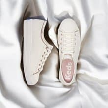 KEDS Triple Kick 皮革滾邊厚底休閒鞋小白鞋 WH68115