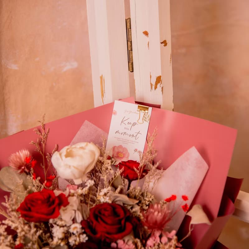 【雍容紅】榮升花束 求婚花束 大型 乾燥花 永生花花束 / 生日