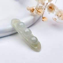 冰種翡翠福豆吊飾 | 天然緬甸玉翡翠A貨 | 送禮