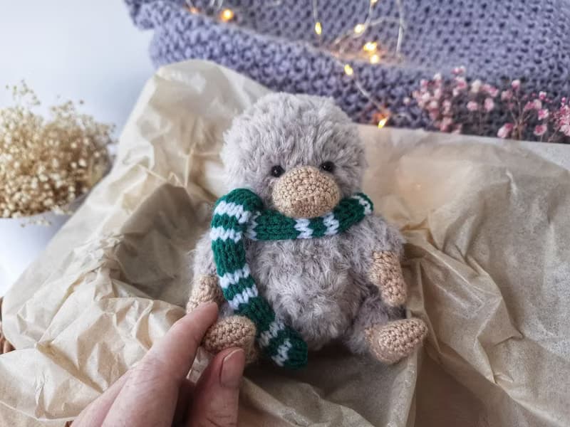 Stuffed Baby Niffler from the movie Fantastic Beasts. Scamander Fantasy creature
