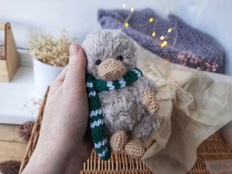 Stuffed Baby Niffler from the movie Fantastic Beasts. Scamander Fantasy creature