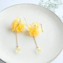 菜の花の耳飾り 　ピアスorイヤリング