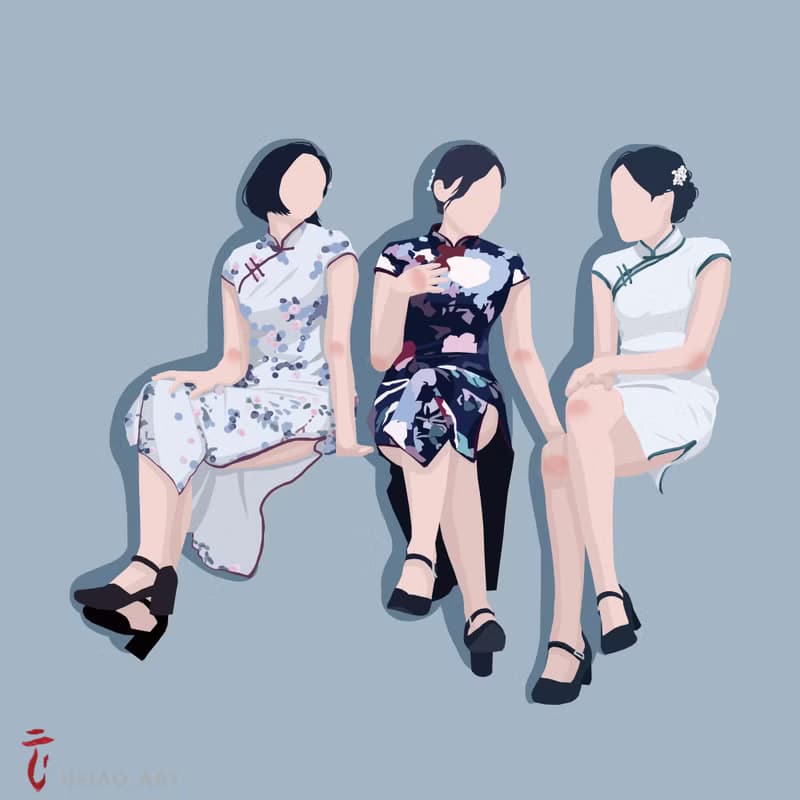 【電繪-色塊無臉 /整身】似顏繪 電子檔/桌布