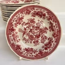 復古深湯盤 Villeroy & Boch 紅色瓷器 70 年代德國