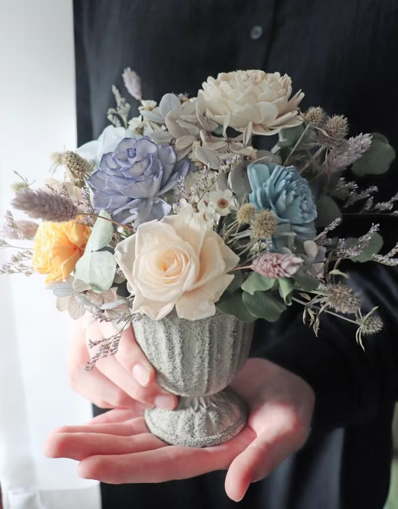 - 歐風小盆花 - 永生花 乾燥花 索拉花 盆花 開幕禮 新居禮 賀禮