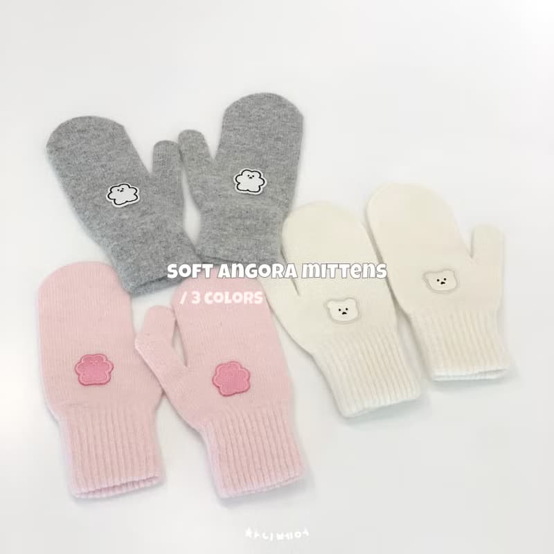 chanibear soft angora mittens (3color)