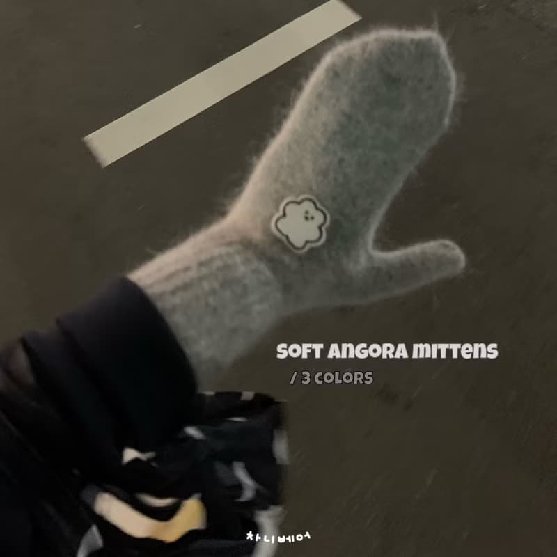 chanibear soft angora mittens (3color)