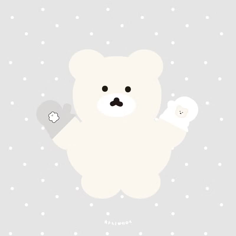 chanibear soft angora mittens (3color)