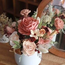 - 肉桂蘋果 - 永生開幕盆花 乾燥花 索拉花 新居禮 賀禮