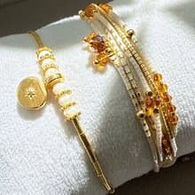 【PINKOI DESIGN FEST新品】銀河星光 精緻手工雙圈手鍊組