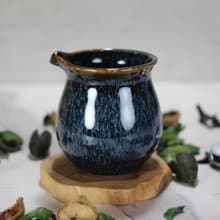 【送禮好物】200ml 天目釉 無把茶海 公道杯 鶯歌葉敏祥作