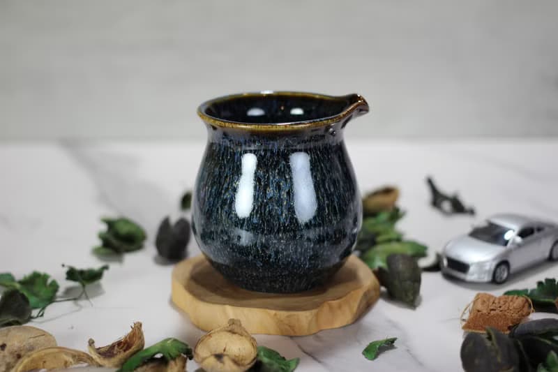 【送禮好物】200ml 天目釉 無把茶海 公道杯 鶯歌葉敏祥作