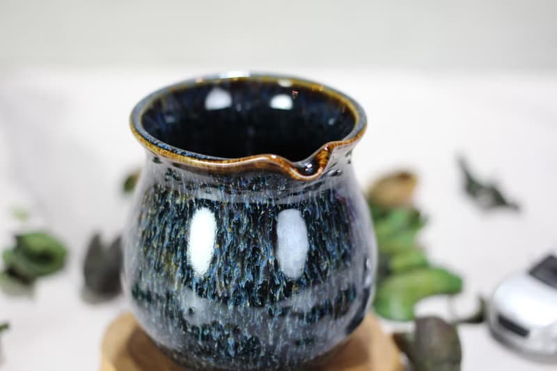 【送禮好物】200ml 天目釉 無把茶海 公道杯 鶯歌葉敏祥作