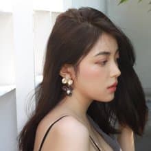 【禮物】熱帶調色盤 天然高彩度變形珍珠14KGF注金耳環 疊