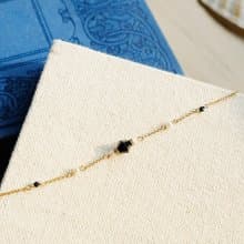 14K包金寶石經典款手鍊-黑尖晶