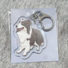 邊境牧羊犬-壓克力吊飾(鑰匙圈)_分層