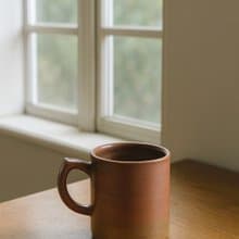 柴燒玫瑰金馬克杯 / 500cc / 小平凡手作