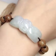 冰種翡翠蝴蝶結編織手鍊 | 天然緬甸A貨翡翠 | 送禮
