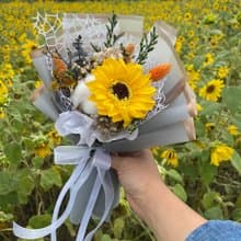 向陽祝福 棉棉太陽向日葵香皂花束