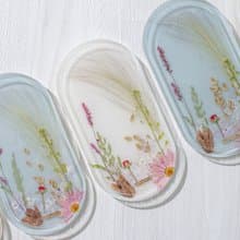花植圖鑑手工押花置物盤