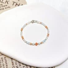 【向陽而生】摩根石 太陽石 海藍寶 月光石 水晶手鍊 手鍊 手鏈