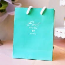Tiffany藍 Best Wishes小手提袋 | 禮物袋 包裝袋 生日 聖誕 婚禮