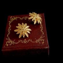 vintage jewelry  AVON 1960年代 Starburst Flower 夾式耳環