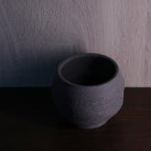 歪仔黑御影盆器