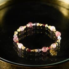 春去春會來 // C1549草莓晶粉晶紅石榴手鍊