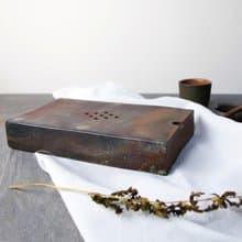 方磚壺承 有孔 新彩燒 柴燒陶藝 手作作品 茶盤 | 陳威恩作品