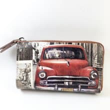 手作好禮 復古汽車 牛皮多功能鑰匙包