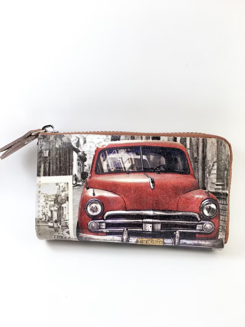 手作好禮 復古汽車 牛皮多功能鑰匙包