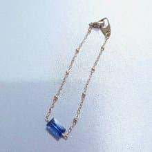 心忱-藍晶石 切割 黃銅細手鍊