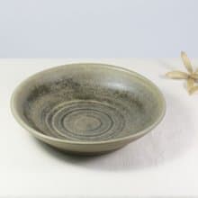 深綠水紋枇灰盤