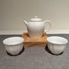 【瓷】梅花潤瓷壺(一壺二杯)精緻泡茶壺